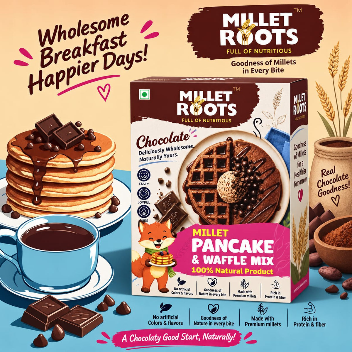 Chocolate Pancake & Waffle Mix — 450 g